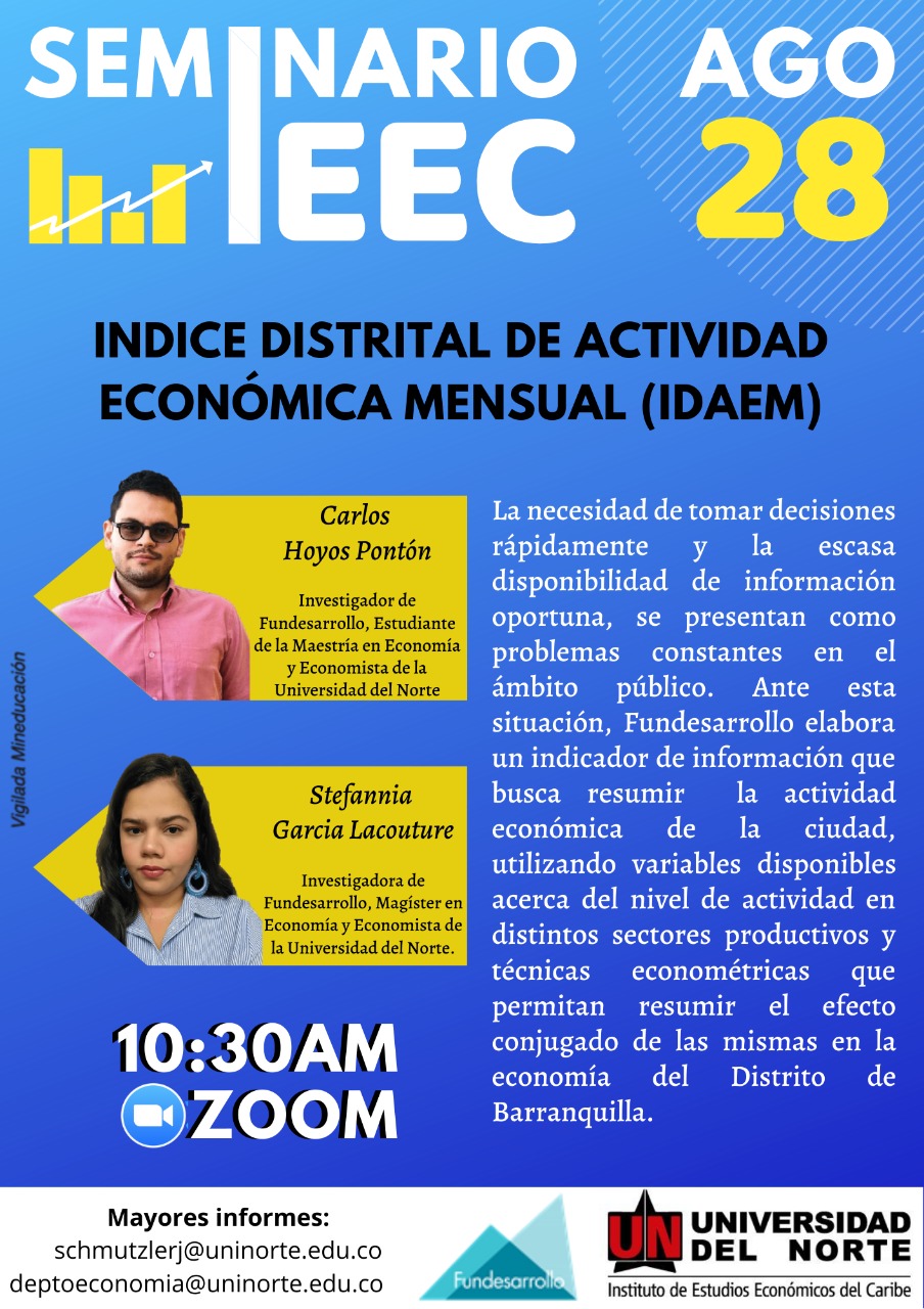 Seminario IEEC: Índice Distrital de Actividad Económica Mensual (IDEAM)